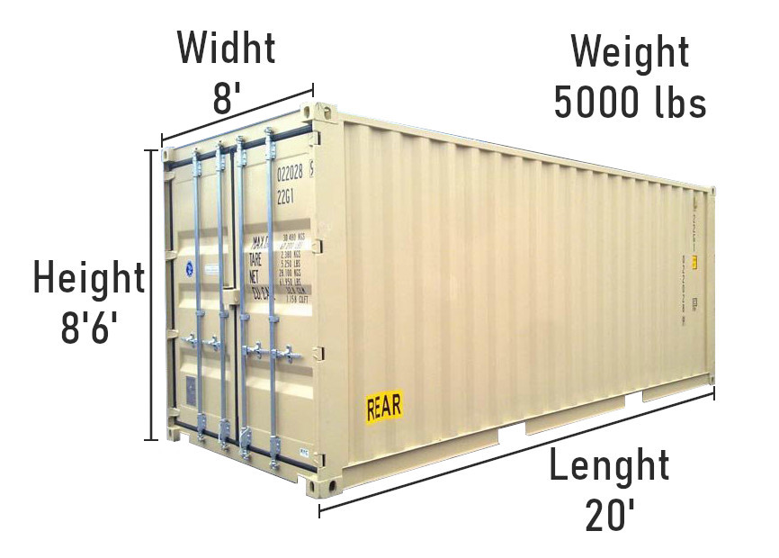 20 ft container dimensions